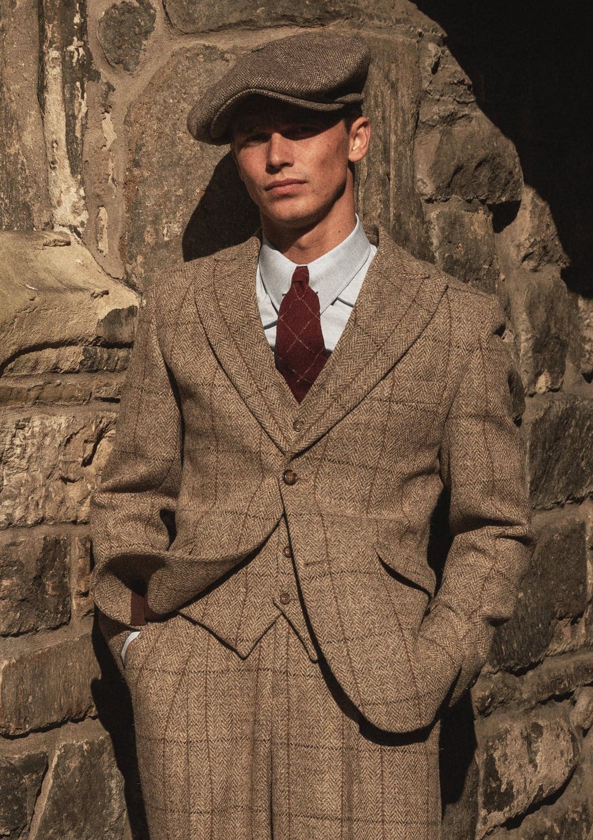 The Country Shoot — Brockman Harris Tweed Jacket — Light Grey & Cinnamon Check